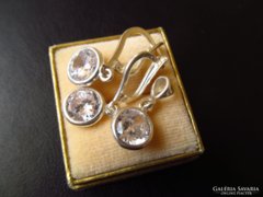 Ezüst fülbevaló + ezüst medál - franciakapcsos