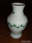 Herendi váza zöld-fekete-arany díszítéssel 
