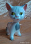 Aquincumi mozgatható fejű gyűrűtartó porcelán cica