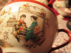 Japán csésze alátét tányérral. Ritka minta!! 1221