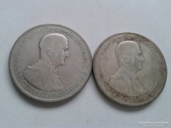 Ezüst Horthy 5 pengő, 1930-as, 2 db