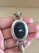 Gyönyörű antik ezüst óra elefántcsont berakással