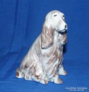 Spániel kutya figura Zsolnay porcelán
