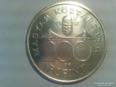 Szép ezüst 200 Forint 1992. 1 Ft-ról !!!!!!!