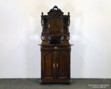0F217 Antik bécsi barokk tálaló szekrény 1860-70
