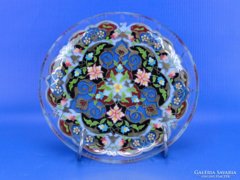 Hand-Painted Glass Decorative Plate with Marking