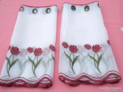 Clarine felhasználó részére 2 darab tulipános vitrázs függön