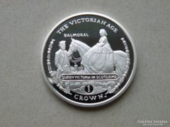 Ap 218 - Gibraltár ezüst 1 korona tükörveret