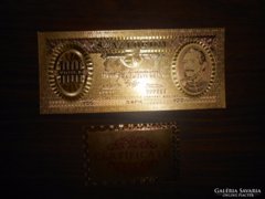 1947 100 forint aranyozott bankjegy utánzat!