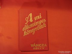 Váncza süteményeskönyv
