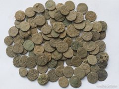 100db tisztítatlan római érme