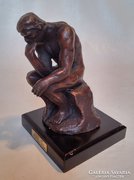 Rodin: a gondolkodó, bronz szobor