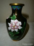 Cloissoné zománc 10,5 cm (Rekesz zománc) váza 
