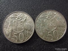 Ausztrália kenguru 1966 ezüst érme 50 cent 13,28 gr 800/1000