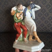 Herendi Mulatozók szobor / Revelers porcelain statue