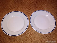 Zsolnay  tányérok (2db) kék csíkos