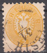 1863-64. osztrák 2 kr, Pesth bélyegzéssel.