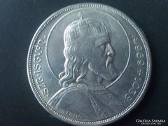 Ezüst érme 5 pengő Szent István 1938 Patina ! 25gr .640AG