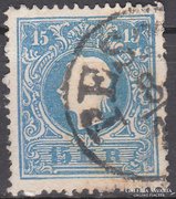 1858. osztrák 15 kr., Pesth bélyegzéssel, II.tip.