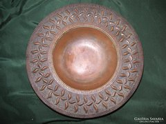 Copper bowl, judged piece, gallery 14 cm drummer ... The work of the goldsmith, marked