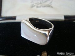 Gyöngyházas ezüst gyűrű 