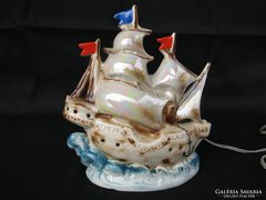 Német porcelán hajó lámpa