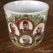 Ferenc József és barátai porcelán csésze gyűjtöknek, hibátla