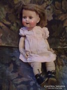 Szép régi német porcelánfejű baba