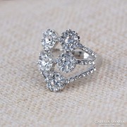 Silver-Plated Gemstone Ring Size 7