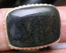 925 ezüst gyűrű 17,6/55,3 HU, mátrix opállal (Andamooka)