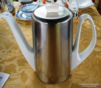 Porcelán tea kiöntő melegen tartó búrával