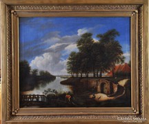 Ismeretlen 19. századi festő: Romantikus tájkép