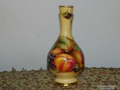Angol Aynsley Orchard Gold fajansz gyümölcsmintás váza
