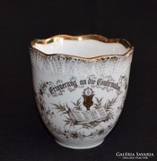 Kézzel festett antik német csésze