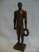 Szocreál bronz szobor 24,5 cm 1803 gramm
