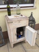 Provence bútor, antikolt fehér kerti hűtő 02.