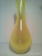 Karcagi fátyol repesztett üveg váza