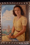 Gábor Jenő (1893-1968): Sárga ruhás nő