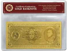 24 karátos arany bevonatú dollar certifikált tartóban