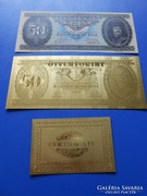 1947 50 forint fantázia bankjegy vízjeles papíron+aranyozva