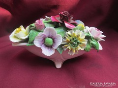 Álomszép virágkaspó  580 gramm tömör porcelán