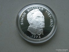 Ap 250 - 1974 Panama 20 Balboa hatalmas ezüst érme 129.59gr 