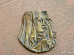 Copper / bronze Virgin Mary plaque