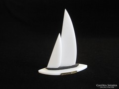 Balatoni emlék vitorlás hajó emléktárgy a múltból