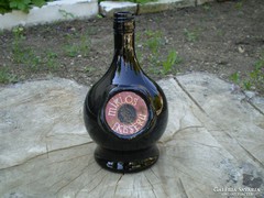 Black glass, bottle,