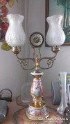 100 éves órás kandalló lámpa Olaszországból - Antik!