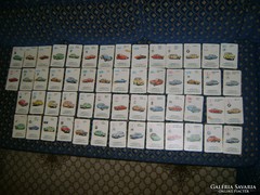 Retro autós kártya lapok - 54 db