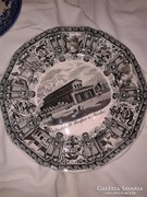  díszes müncheni tányér régi fajansz 1800-as évek stílusában