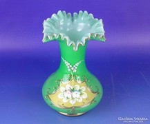0F562 Jelzett gyönyörű Bohemia üveg váza