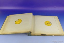 0F833 Régi bakelit lemez album 12 darab